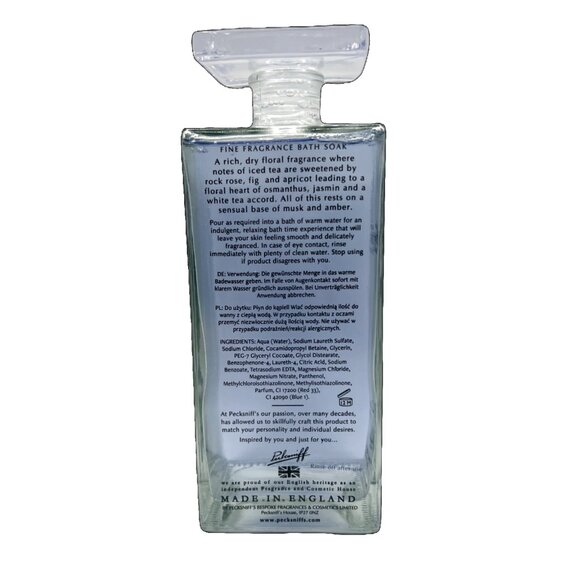 NEW Pecksniffs Iced Tea & Fig Fine Fragrance Glass Bottle Bath Soak - 16.9 fl oz - Picture 2 of 6
